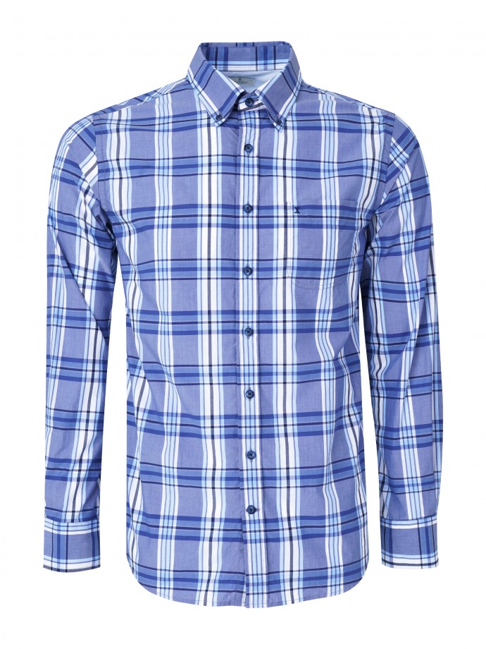 Regular Fit shirt with checkered pattern