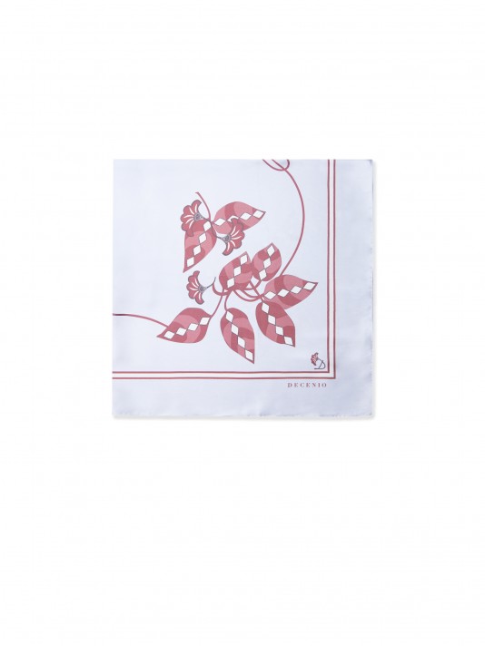 Printed scarf floral motifs