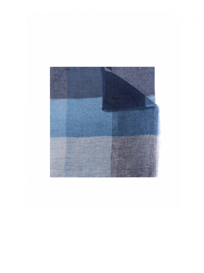 Patterned linen scarf