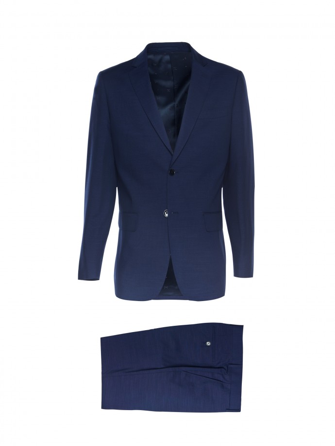 Regular fit navy blue suit