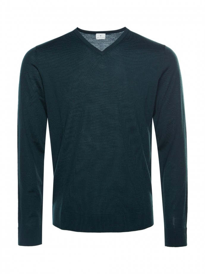 Camisola decote em V 100% l merino