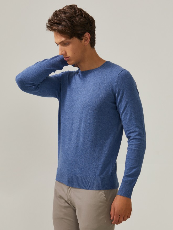 Camisola com decote redondo