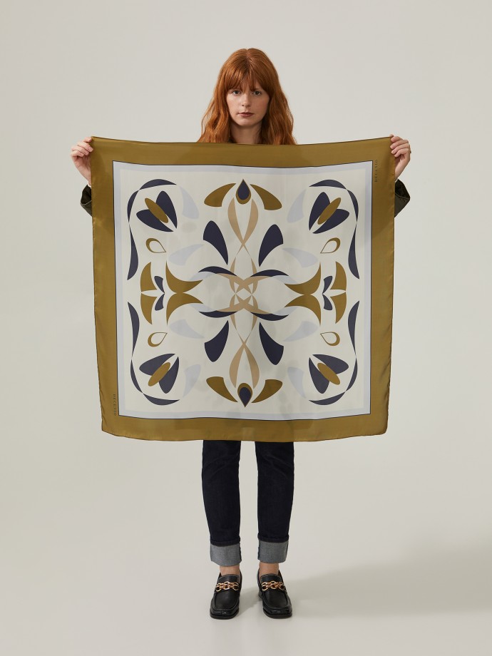 Leno estampado abstrato