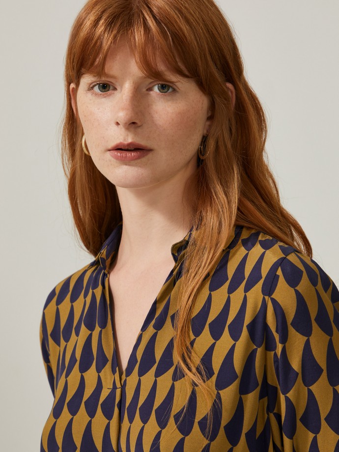 Long printed dress