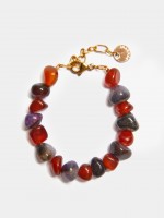 Multicolored bracelet with natural stones
