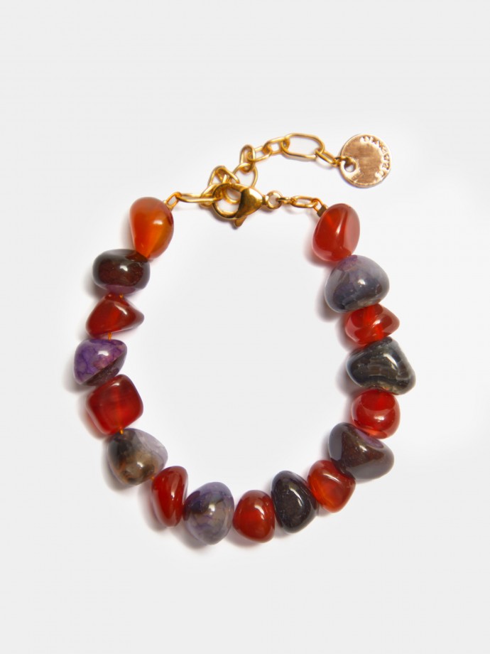Multicolored bracelet with natural stones
