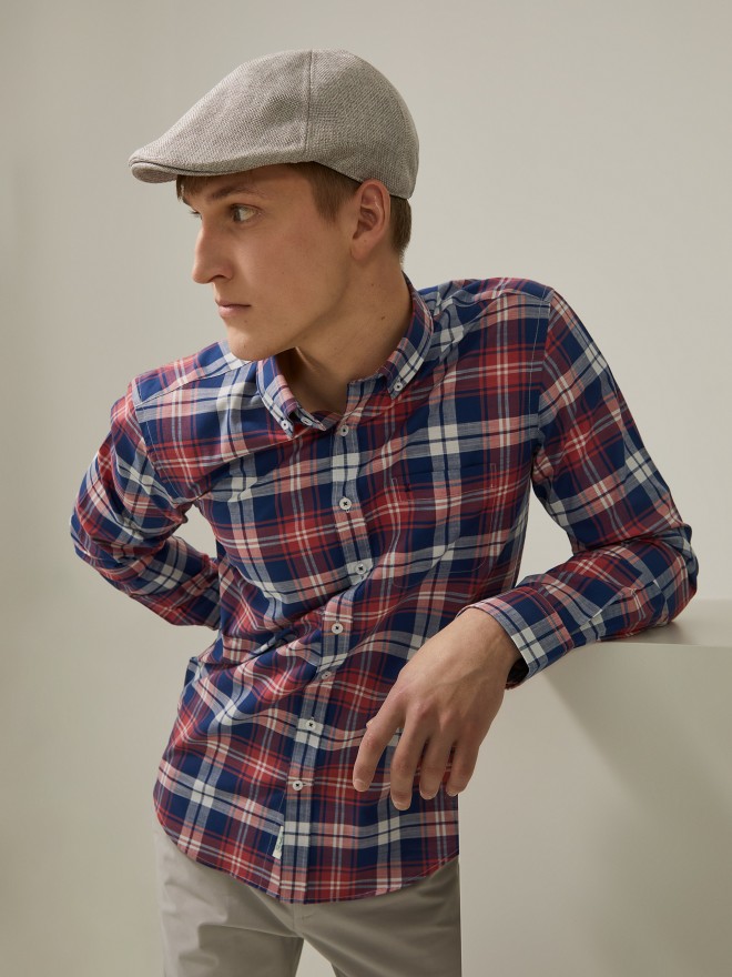 Regular fit plaid shirt