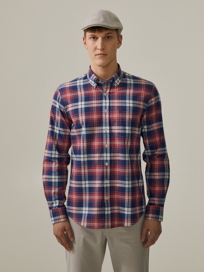 Regular fit plaid shirt