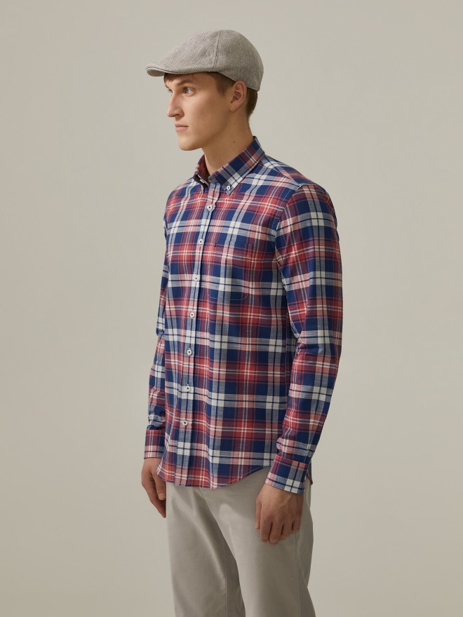 Regular fit plaid shirt