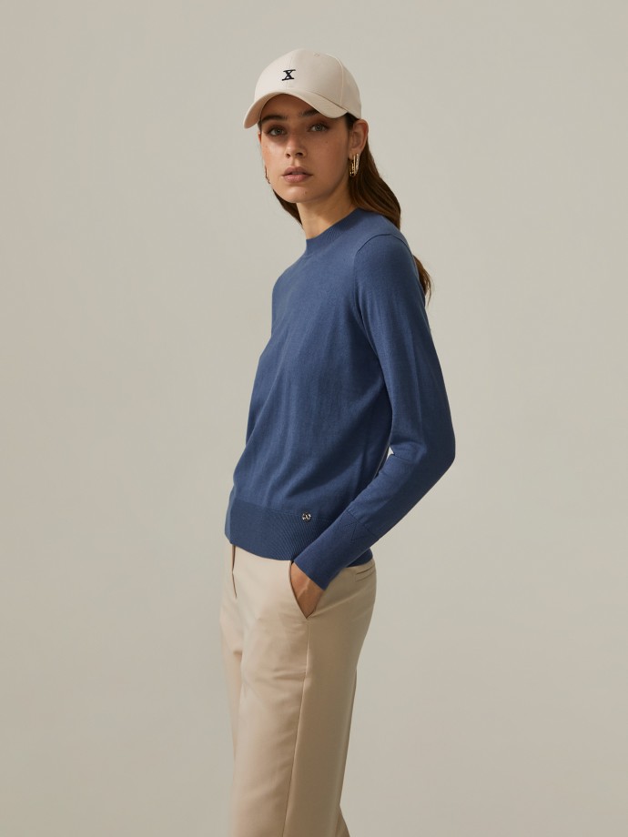 Cotton, silk and cashmere sweater