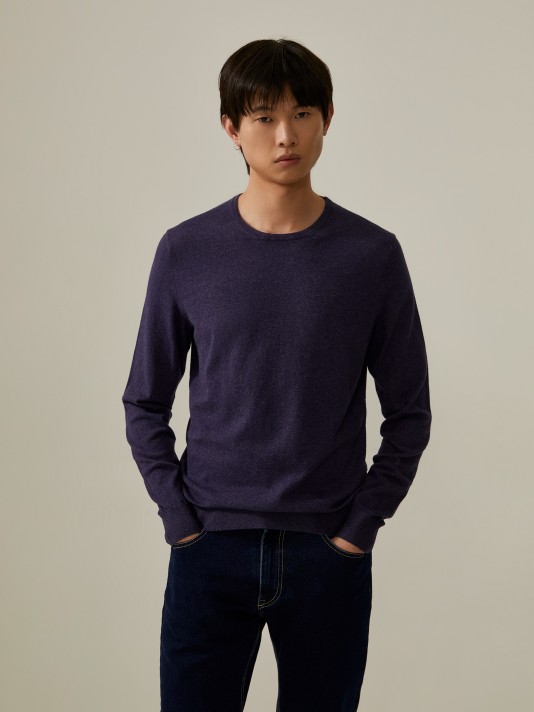 Cotton and cashmere pullover
