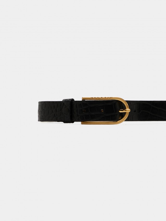 Belt with leather texture