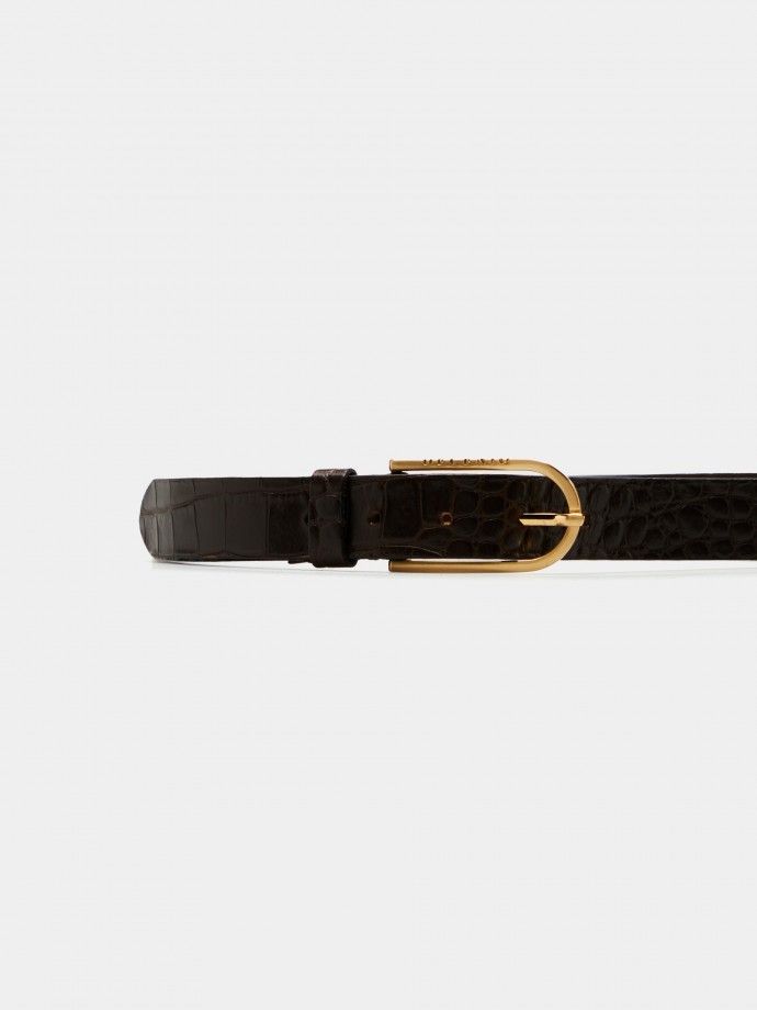 Belt with leather texture