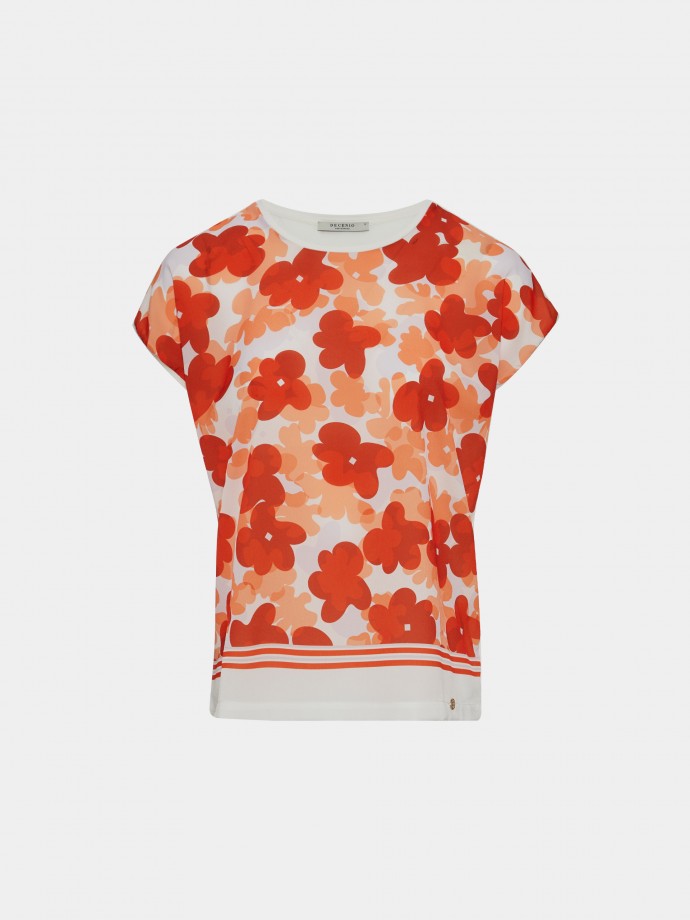 T-shirt com padro floral