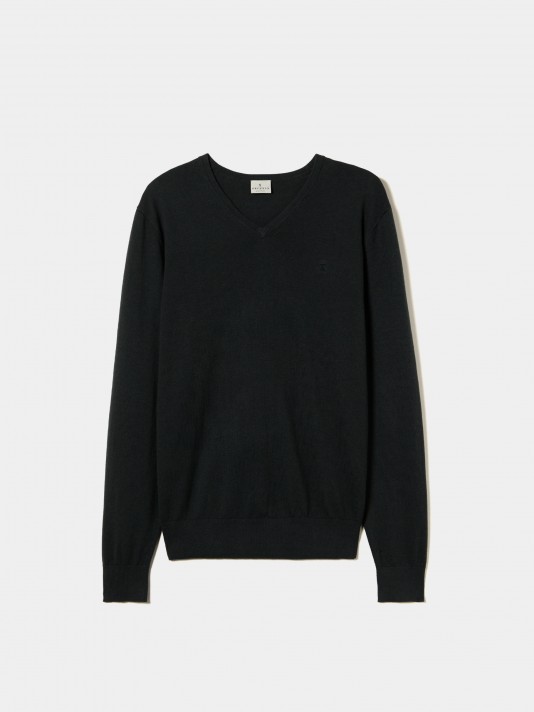 Cotton and cashmere pullover