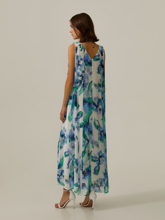 Floral pattern long dress
