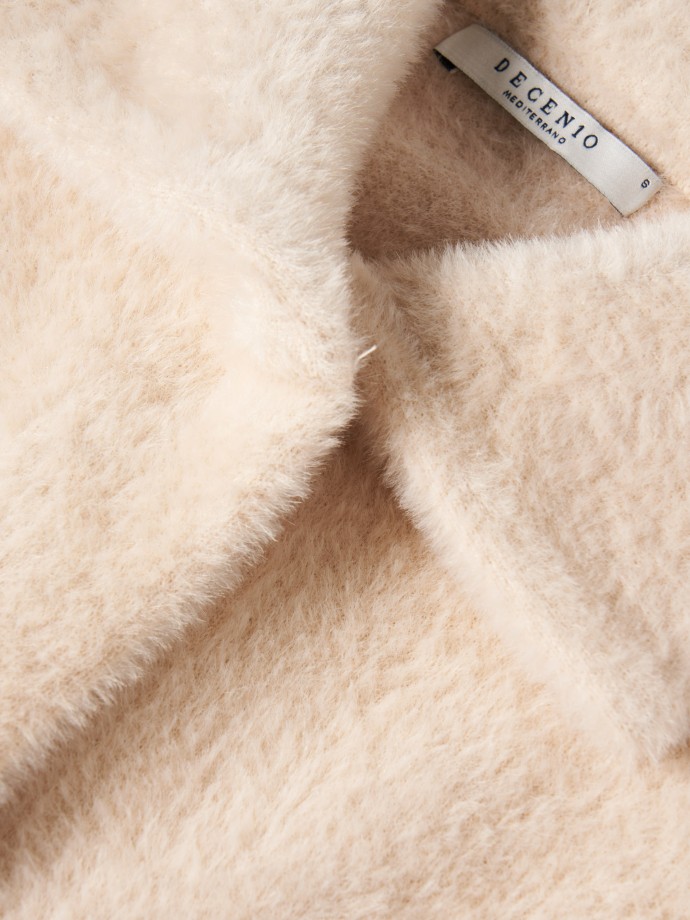 Fur knitted coat