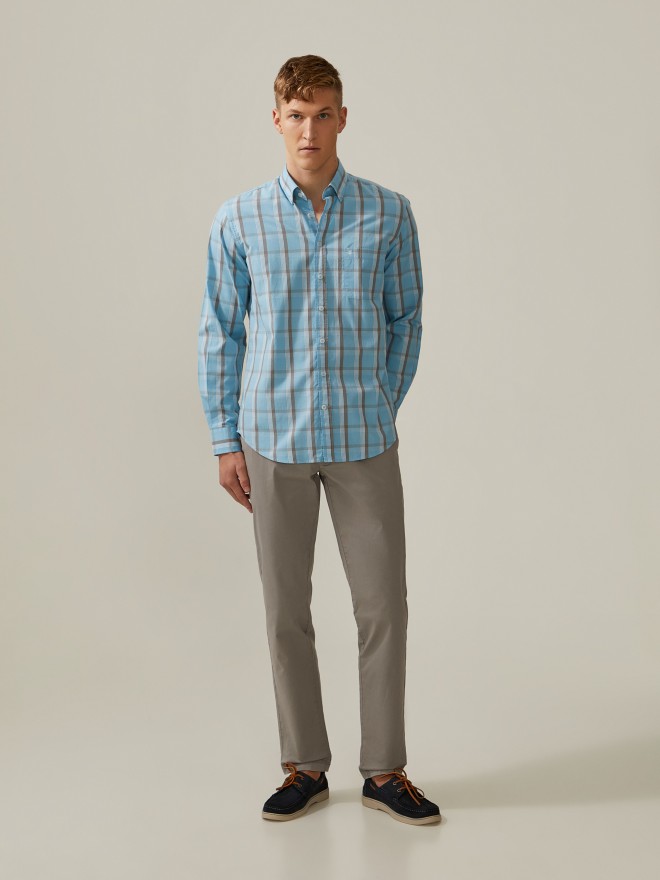 Camisa de algod�n a cuadros