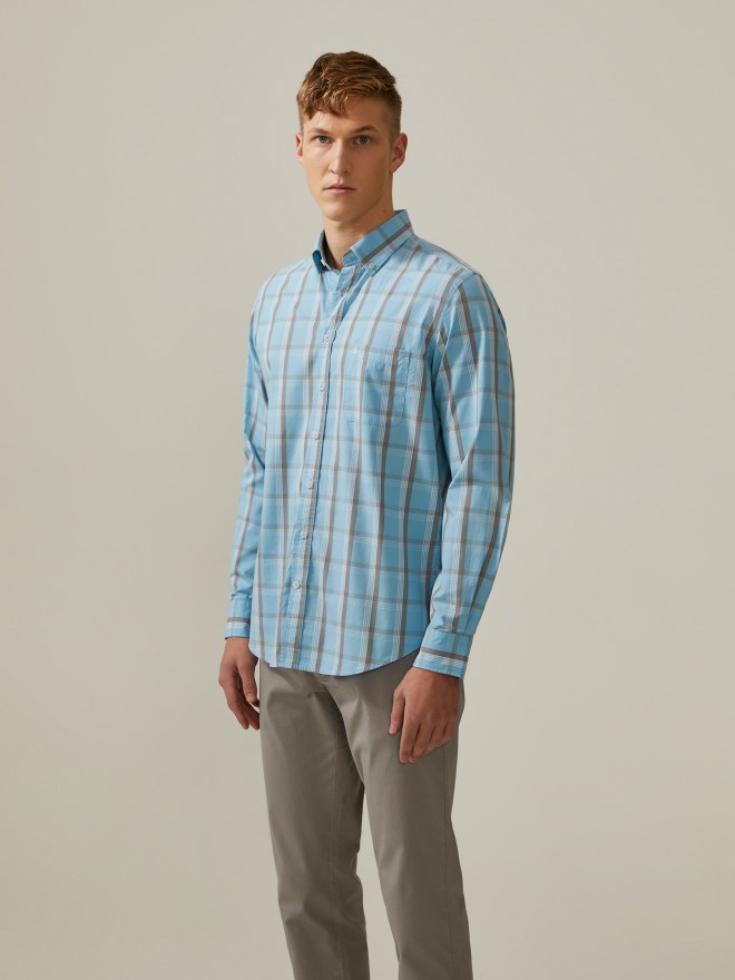 Camisa de algod�n a cuadros