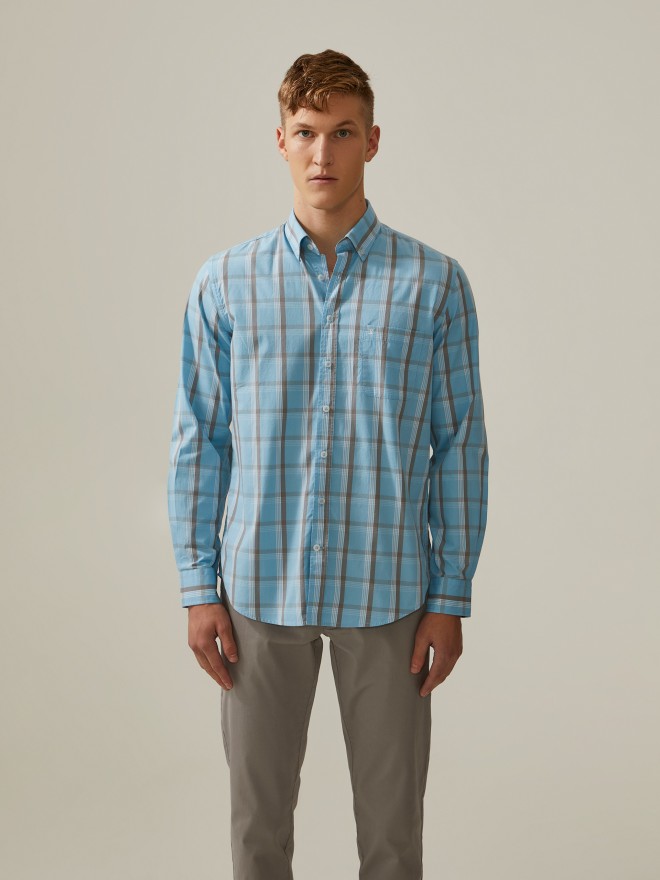 Camisa de algod�n a cuadros