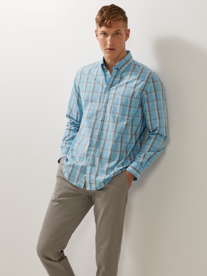 Camisa de algod�n a cuadros