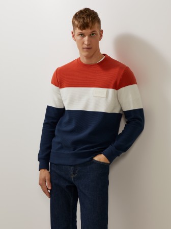 Sweater de riscas tricolor Sweater de riscas tricolor