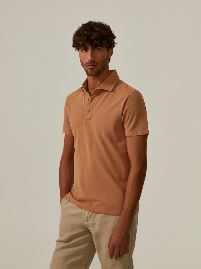 Polo slim fit de algodo