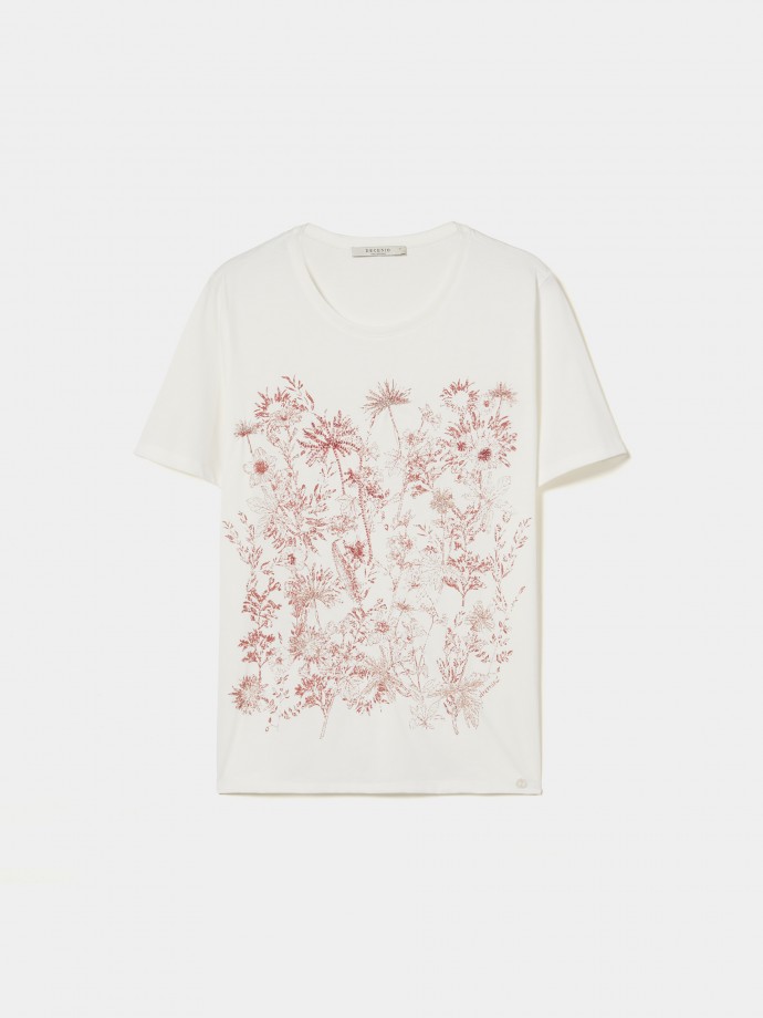 Camiseta estampado flores