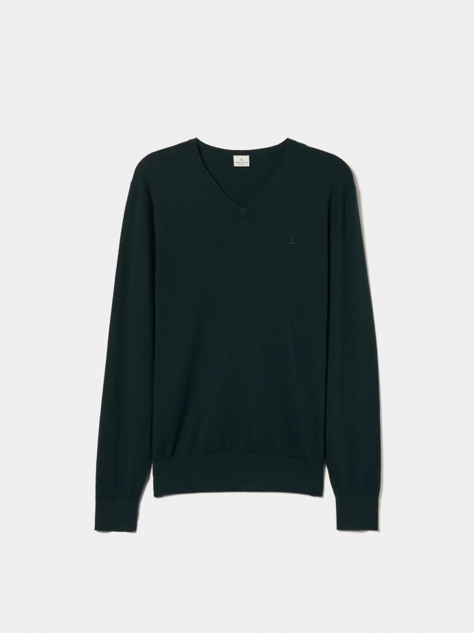 Cotton and cashmere pullover