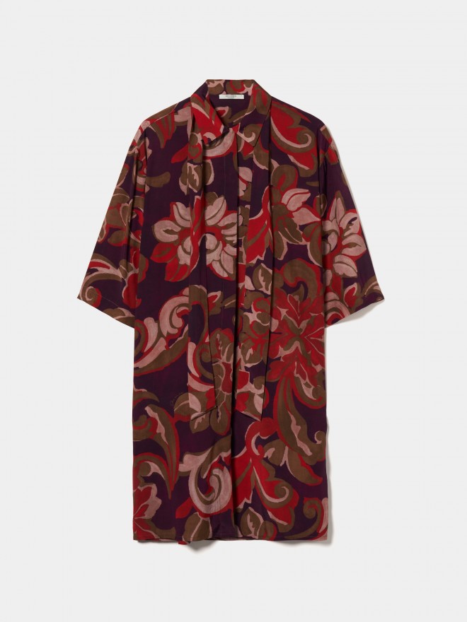 Vestido camisero estampado