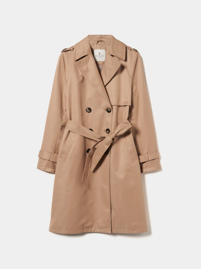 Double-breasted trench coat