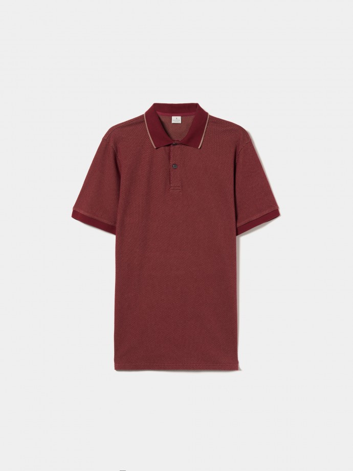 Two-tone structured polo