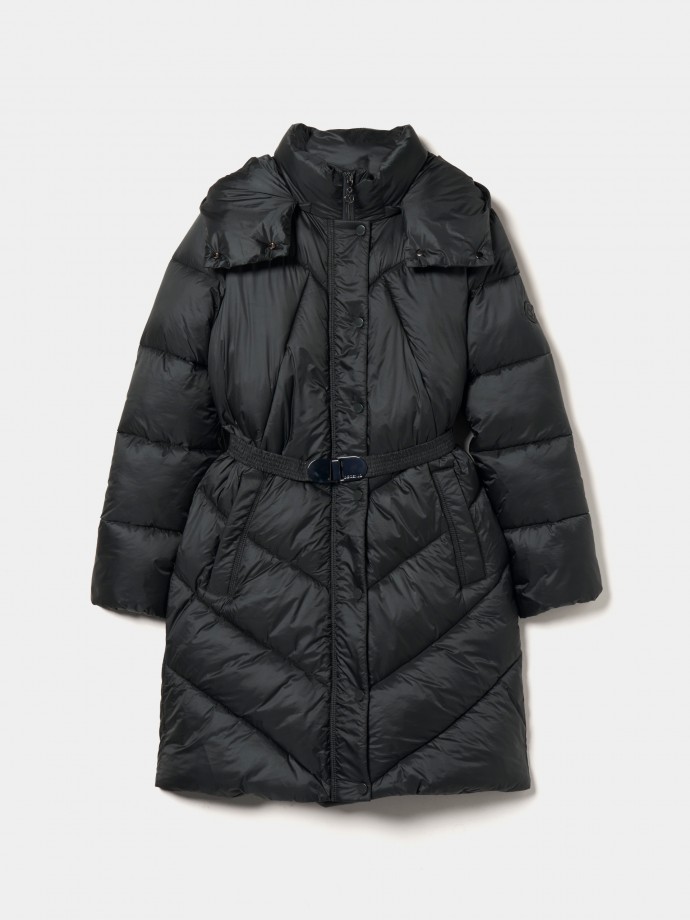 Long quilted jacket