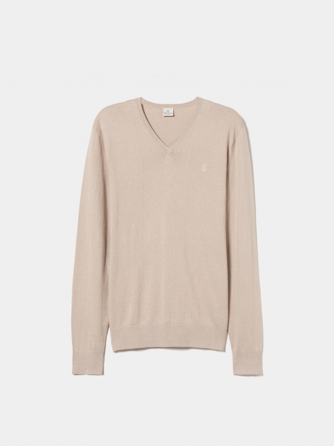 Cotton and cashmere pullover