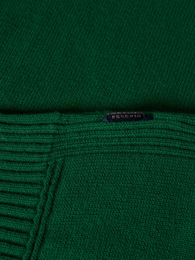 Knitted sweater in wool and cotton