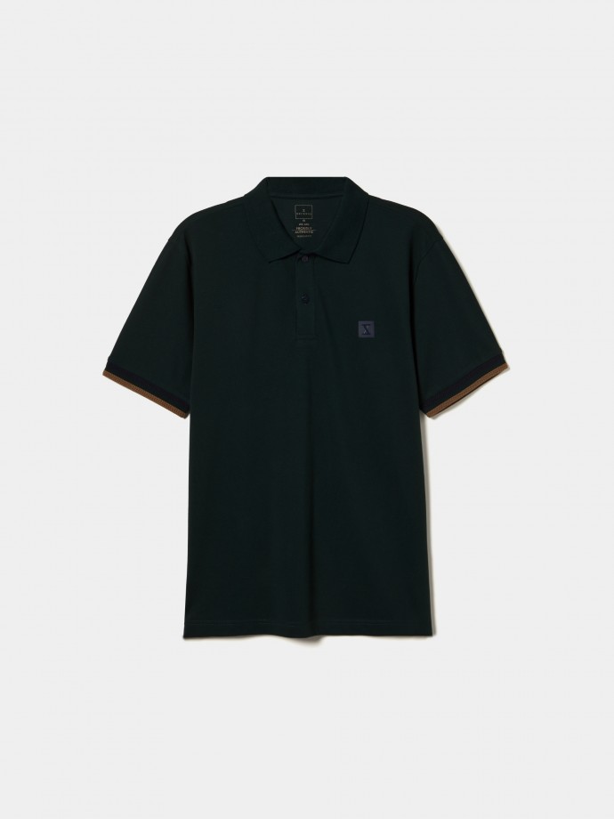 Regular fit piqu polo