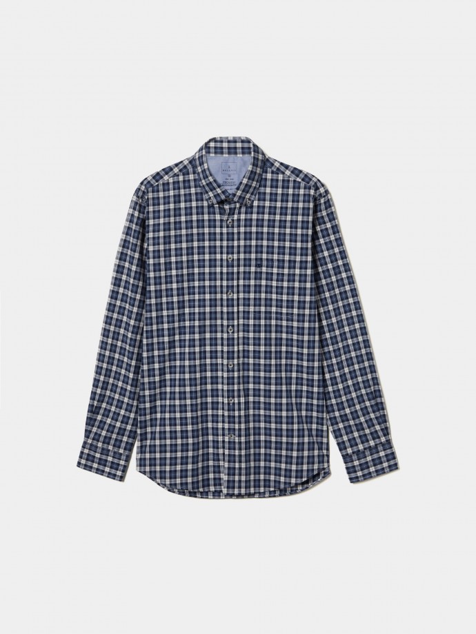 Checkered regular fit shirt