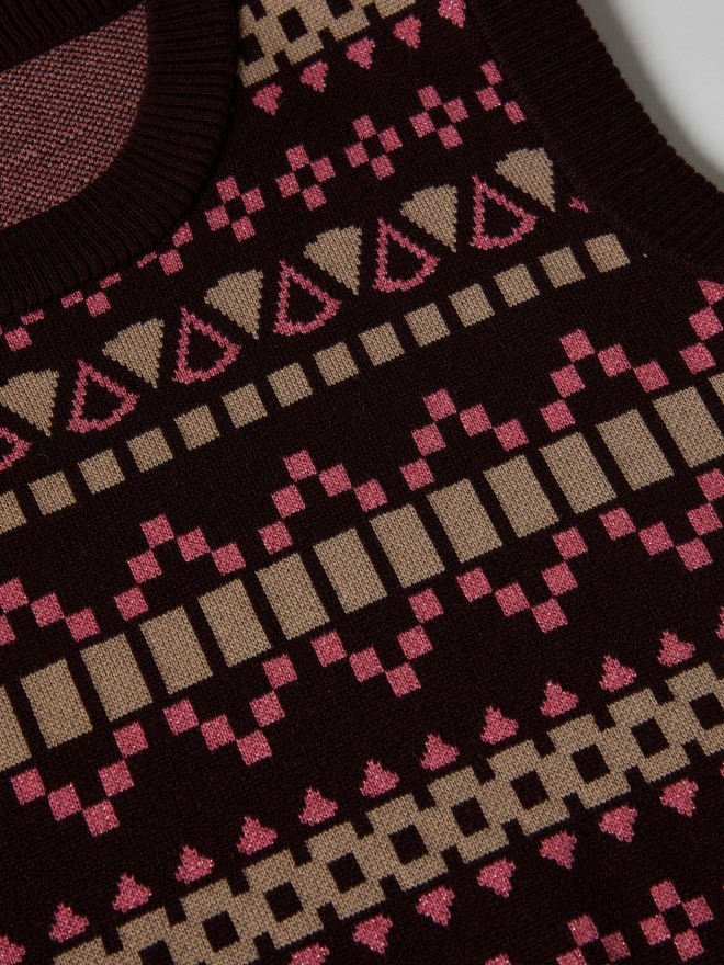 Jacquard knitted vest Jacquard knitted vest