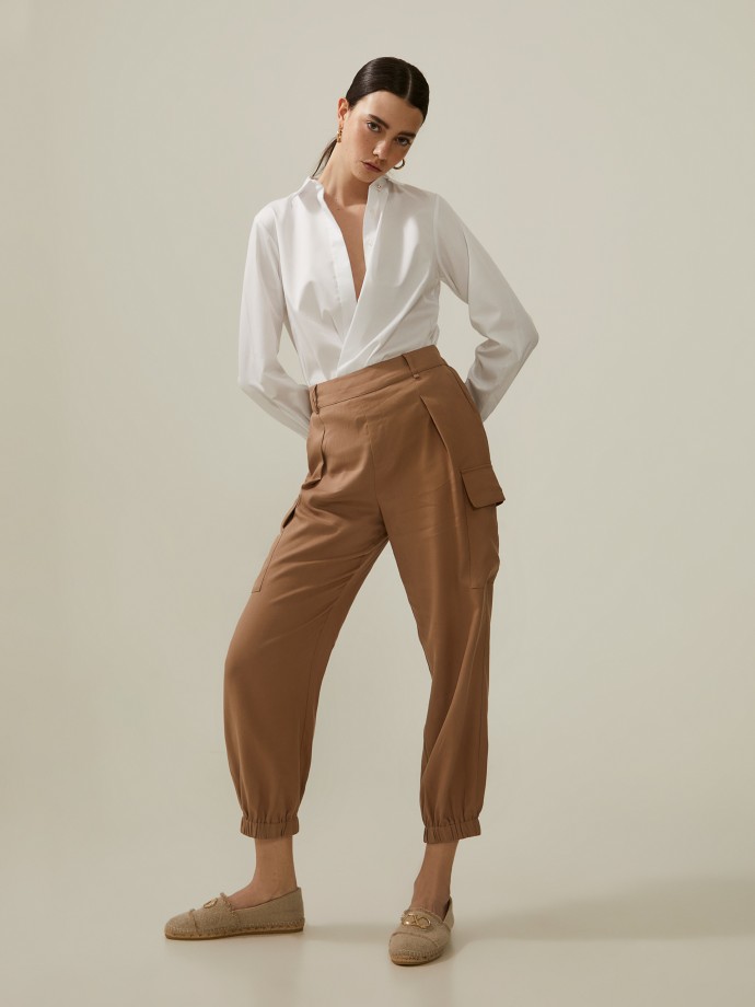 Lyocell pants with pockets