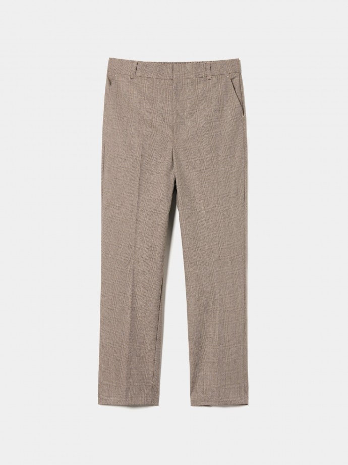 Houndstooth chino pants