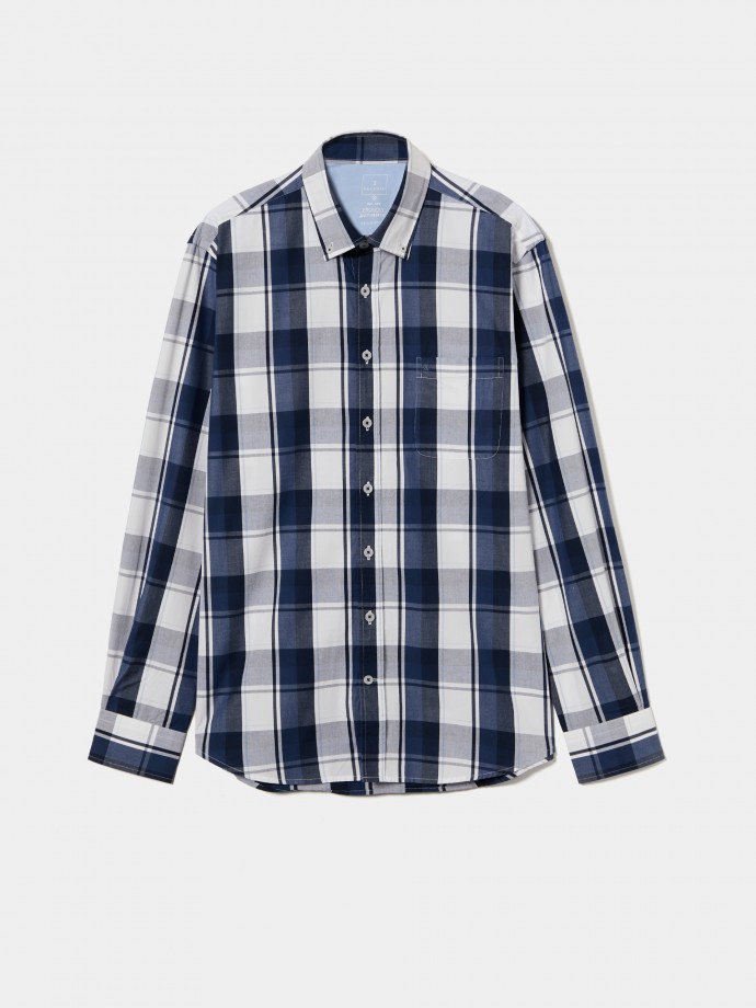 Checkered regular fit shirt