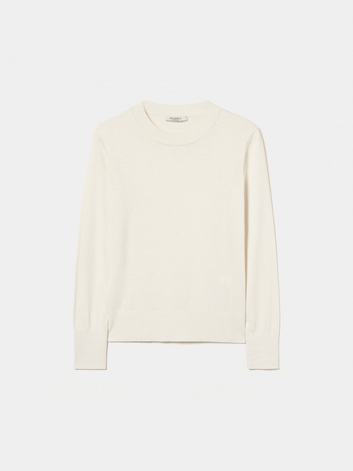 Cotton, silk and cashmere sweater