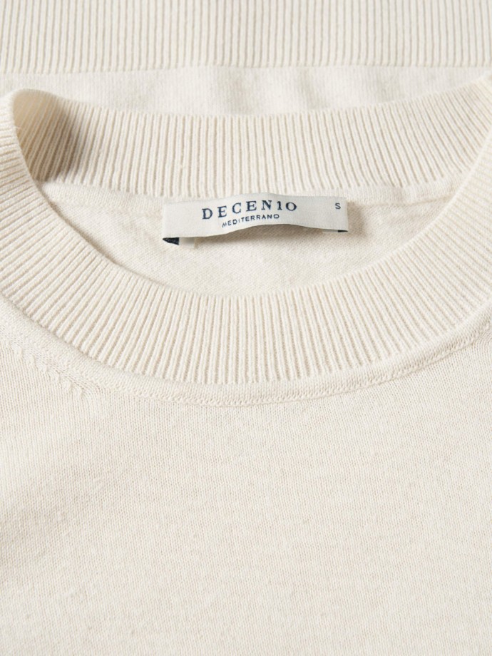 Cotton, silk and cashmere sweater