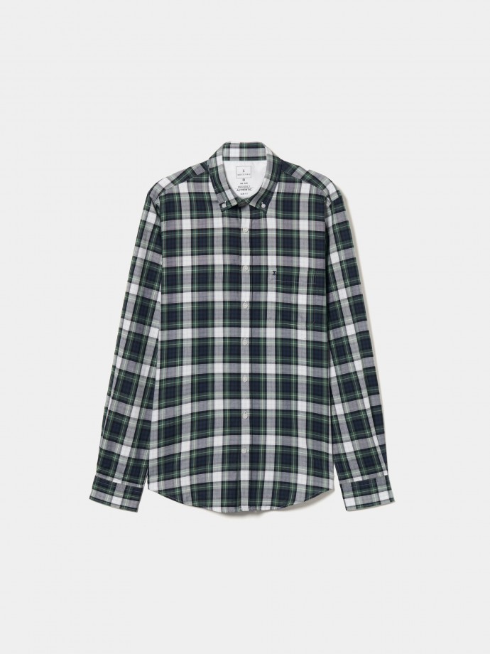 Slim fit plaid shirt