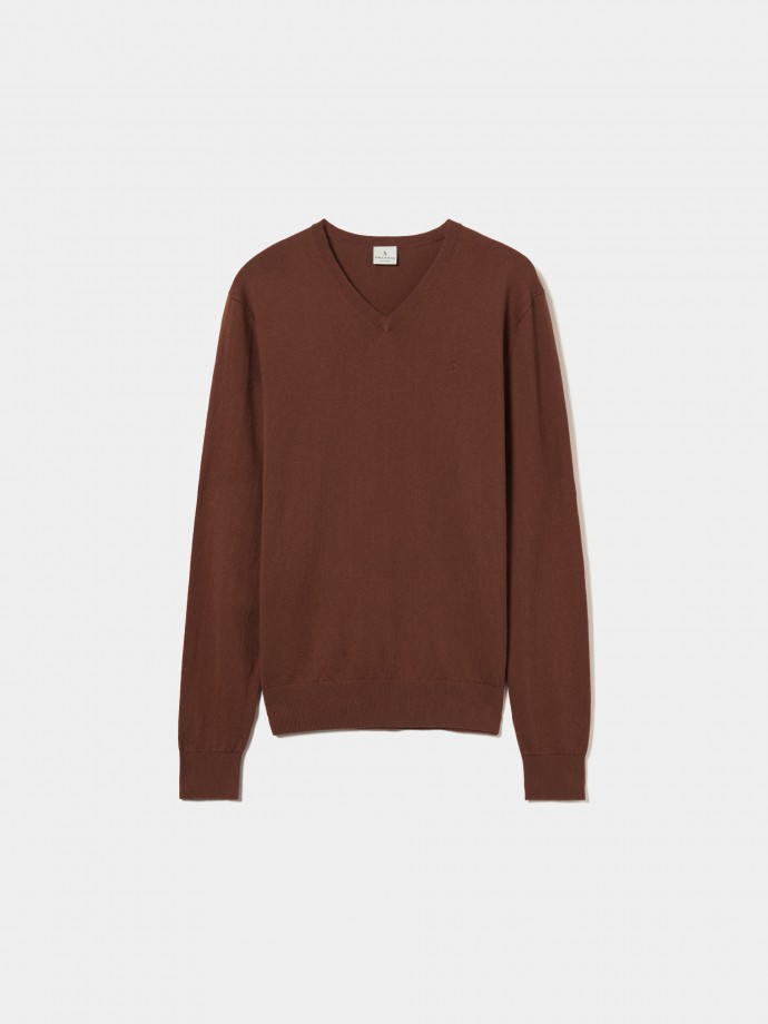 Cotton and cashmere pullover