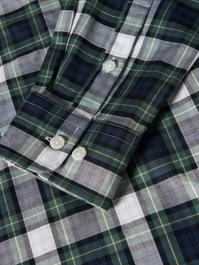 Slim fit plaid shirt