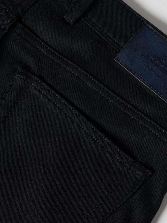 Deep black denim pants