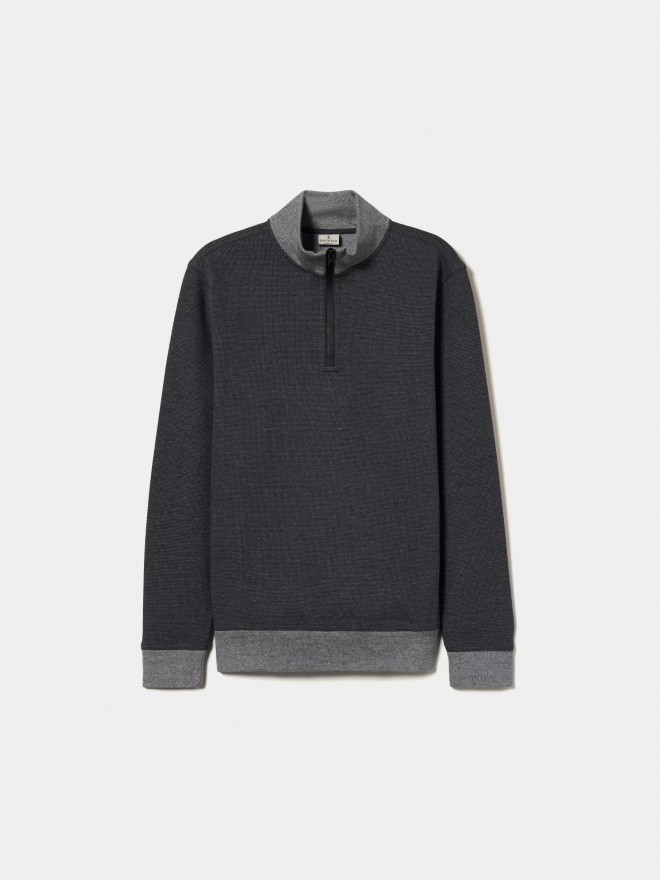 Two-tone zip-up sweater Two-tone zip-up sweater