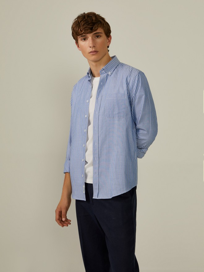 Camisa rayas regular fit