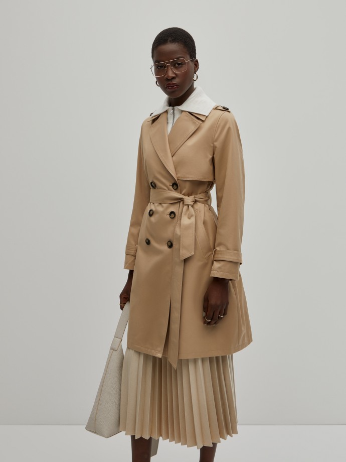 Double-breasted trench coat